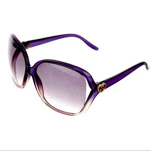 Gucci oversize sunglasses with gradient lenses and interlocking GG heart 🧡